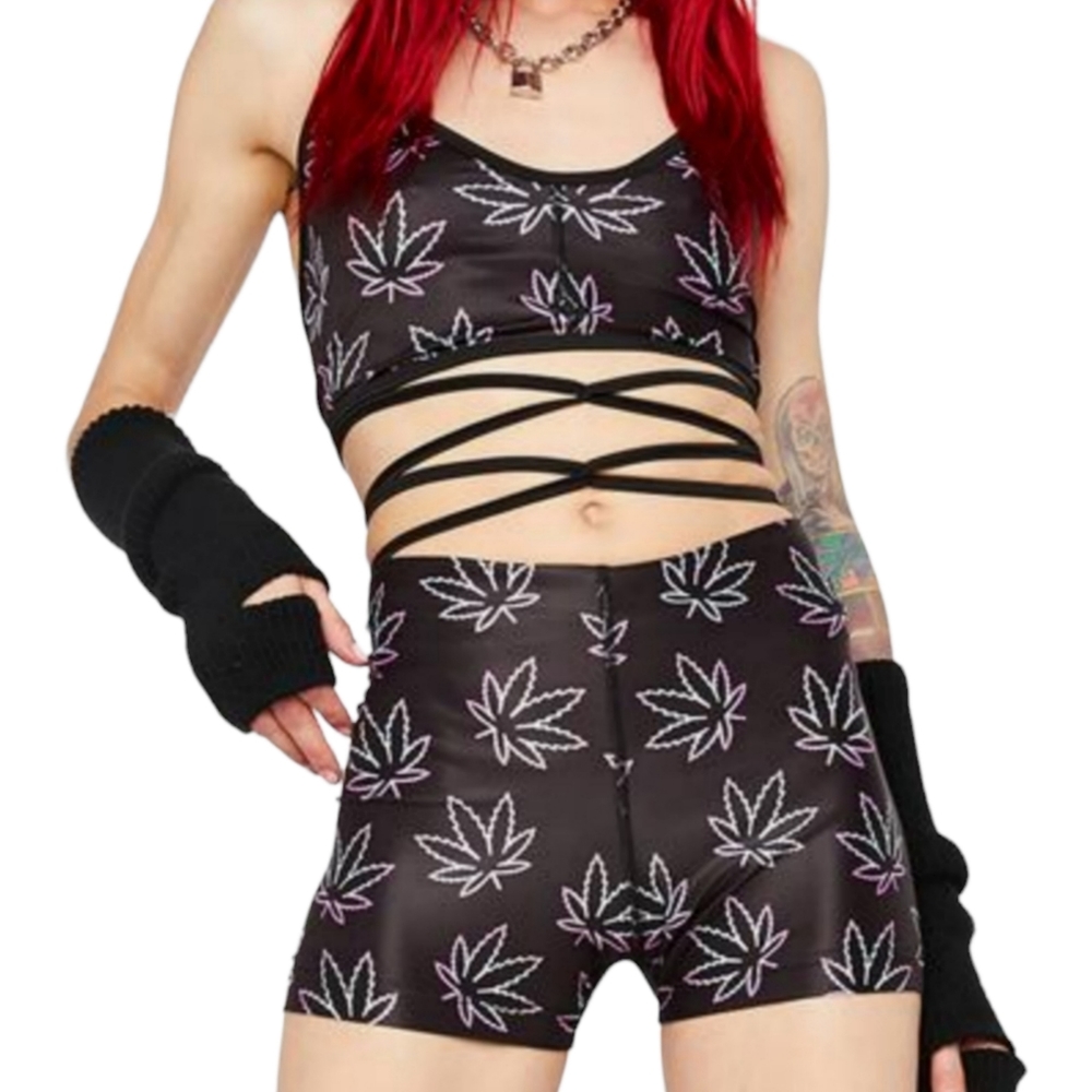 2PC SET Too Fast Weed Shorts Set